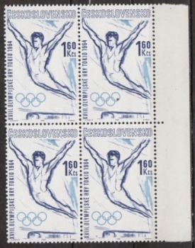 1338 / 1343 Viererblock ** - 1963