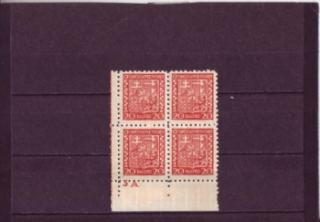 250 - 3 A - L D čtyřblok ** - 1929