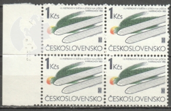 2585 čtyřblok - přeložený ** - 1983