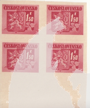 0363 A + 0365 A + 0366 A + 0368 A + 0370 A - Viererblock ** - 1945