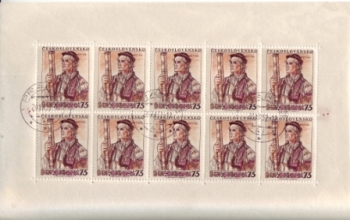 0855 + 0857 + 0856 soutisk ● - 1955