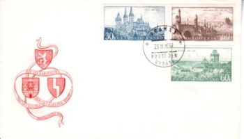 FDC 0921 + 0924 + 0925 ● - 1957