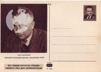 CDV 100 / 03 ** - Louis Aragon - 1950