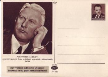 CDV 100 / 12 ** - Alexander Alexandrowitsch Fadejew - 1950