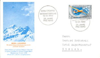CH FDC 0780 - 1963 07 002 ●