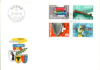 CH FDC 0637 / 0640 ● - 1957