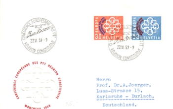 CH FDC 0681 - 0682 ● - 1959
