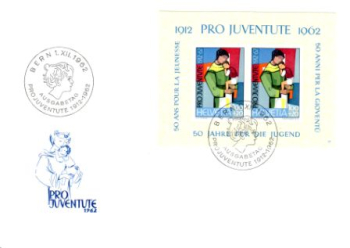 CH FDC 0763 (BL 18) ● - 1962