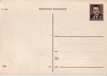 CPH 001 / 12 ** - Bildpostkarte - Telč - 1949