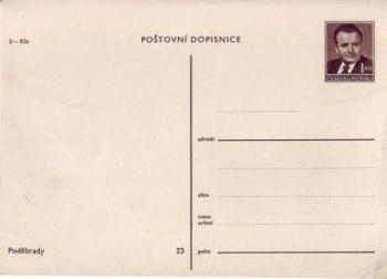 CPH 001 / 23 ** - Bildpostkarte - Poděbrady - 1949