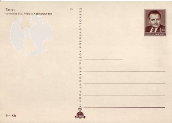 CPH 002 / 35 ** - Bildpostkarte - Lomnický, Vidle a Kežmarský štít - 1950
