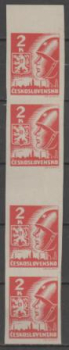 0354 MS (4) meziarší svisle 4 známkové pole ** - 1945