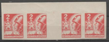 0354 MS (4) meziarší vodorovně 4 známkové pole ** - 1945