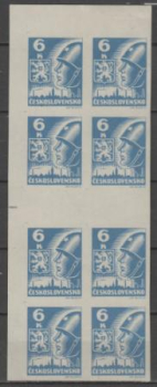 0356 MS (8) meziarší svisle 8 známkových polí ** - 1945