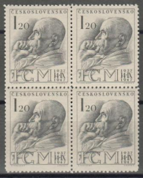 0458 čtyřblok ** - 1947