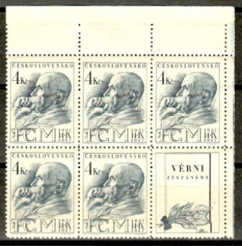 0459 VK 4 - větší celek 5 známek + 1 K P ** - 1947