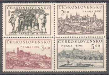 0558 + 0559 + 560 + 561 čtyřblok soutisk ** - 1950