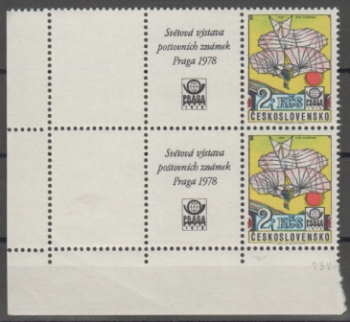 L 0089 - Größere Einheit 2 Marken + 2 ZF + 2 LF ** - 1977