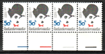 2882 čtyřpáska vodorovně ** - 1989