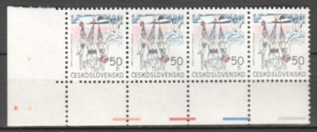 2999 čtyřpáska vodorovně ** - 1991