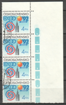 3004 čtyřpáska svisle ● - 1992