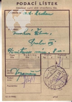 CZ 1952 00 001 ● - mit Einlieferungsschein