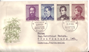 FDC 0894 / 0897 - CZ 1956 06 001 ●