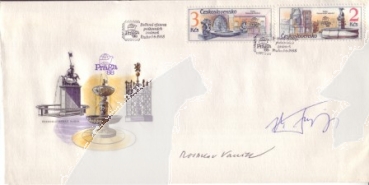 FDC 2849 + 2848 Unterschrift - CZ 1988 98 127 ● - 1988