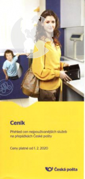 CZ Česká pošta - ceník 2020
