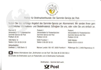 Werbepostkarte - D 1987 10 001 ●