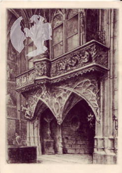 Hradčany - Oratoř krále Vladislava (kresba) xxxx 95 025 **