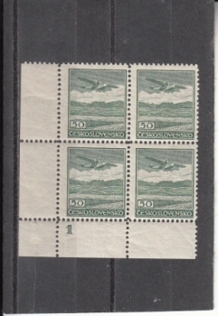 L 007 / 1 - Type I - Breit - Viererblock - L D ** - 1930
