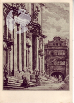 Malá Strana - Kostel svatého Mikuláše (kresba) xxxx 95 024 **