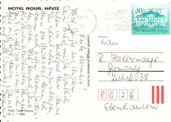 Preview: Hévíz - hotel AQUA - H 1992 95 001 ●