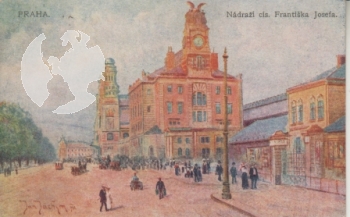 Praha hlavní nádraží (kresba) 19xx 95 001 ●