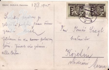 Trentschin -Teplitz - SK 1945 95 009 ●
