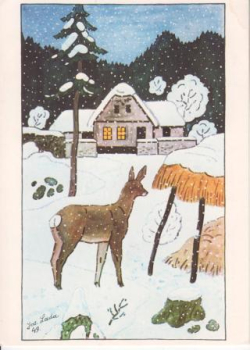 VN 03 Frohe Weihnachten und ein glückliche neues Jahr 1977 95 004 ● - Josef Lada