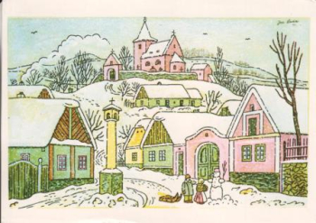 VN 08 Frohe Weihnachten und ein glückliche neues Jahr 1990 95 011 ● - Josef Lada