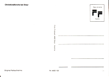 Preview: 41 Frohe Weihnachten und ein glückliches neues Jahr xxxx 95 019 A ** - Christkindlkirche bei Steyr