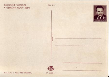 Vánoce a Nový rok 37 CZ CPH 048 - 1951 ** - Radostné vánoce a úspěšný Nový rok!