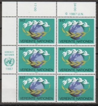 Preview: OSN Vídeň - 0073 / 0074 větší celek 6 známek ** - 1987