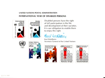 UNO - Internationales Jahr der Menschen mit Behinderungen - 1981