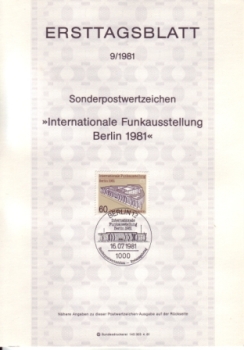 West Berlin ETB 0637 / 0658 ● - 1981 komplette Jahrgang