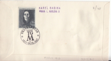 FDC 458 / 459 - 5 B / 47 - CZ 1947 09 001 ●