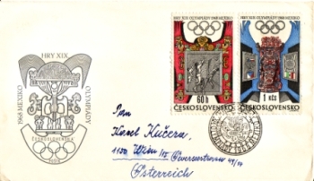 FDC 1673 + 1674 - CZ 1968 04 001 ●