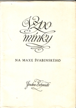 CZ Vzpomínky na Maxe Švabinského - Jindra Schmidt - 1973 98 008 - ohne Beilagen