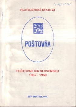 CZ Filatelistické statě 23 - Postgebühren in der Slowakei 1902 - 1958