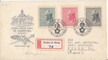 FDC 450 / 452 - M 2 / 47 - 437 ● - 1947
