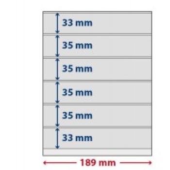 T volný systém s 6 pásky (33 mm) a samolepící páskou - S802606H