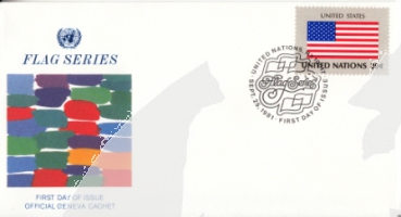 OSN New York FDC 0373 / 0388 - přítisk "GENEVA" ● - 1981